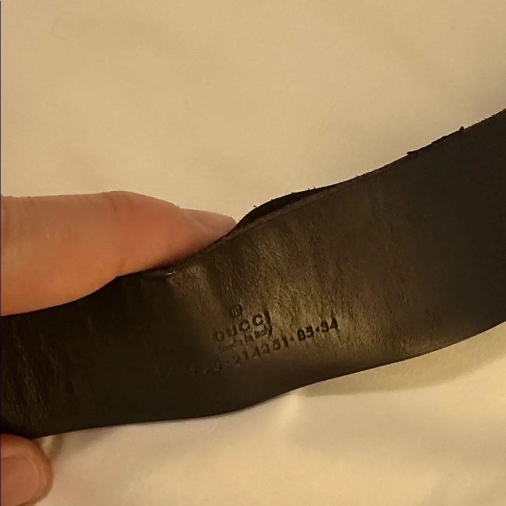 Used Gucci Brown GG Emblem Belt - Picture 4 of 6